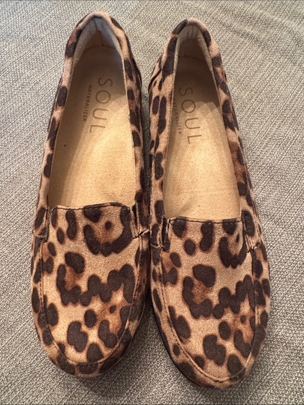 SOUL Naturalizer Leopard-Print Slip-On Loafers in Brown and Black